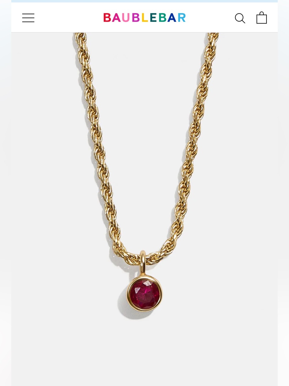Bauble bar birthstone necklace